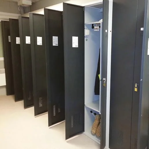 Smart uniform lockers used in Sri Suria's corporate uniform management system